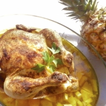 Kurča pečené na ananásu